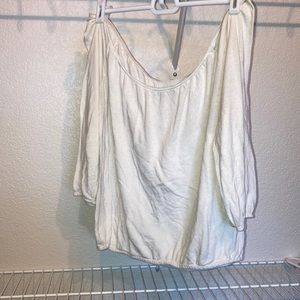 White off the shoulder cropped top